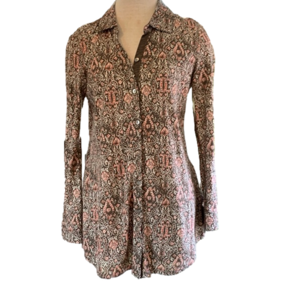 J Jill small button down long sleeve shirt